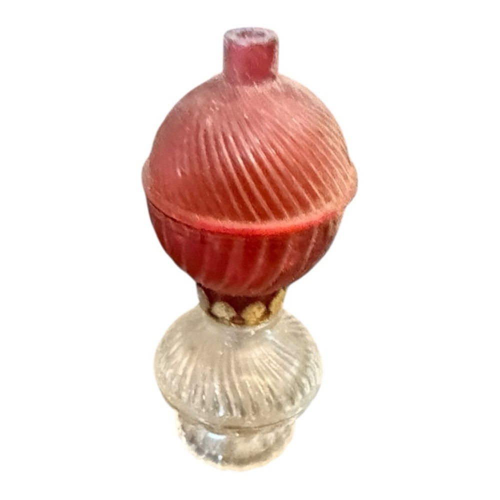 Vintage Miniature Glass Lamp Perfume Holder